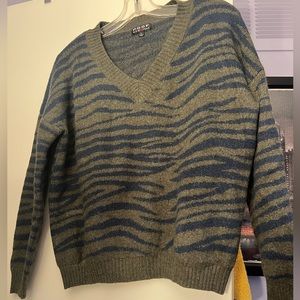 Stripped Green and Blue Sweater